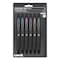 Uni-Ball Gel Pen 207 Plus+, Retractable, Medium 0.7 mm, Inspirational Ink-Color Assortment, Black Barrel, 6PK 70491 - alternate 1